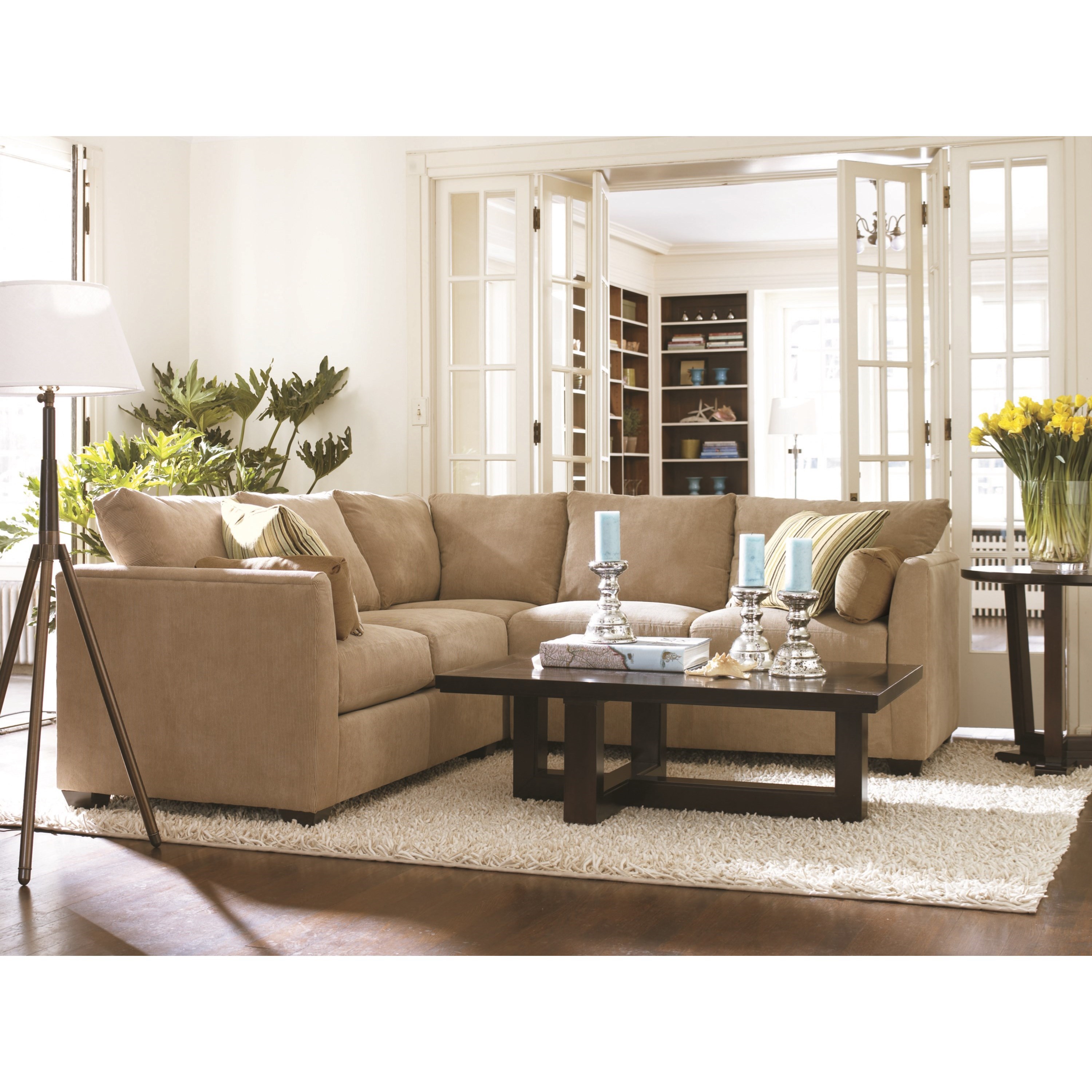 Norwalk Horizon 946157+91+56Tan Contemporary Sectional Sofa with